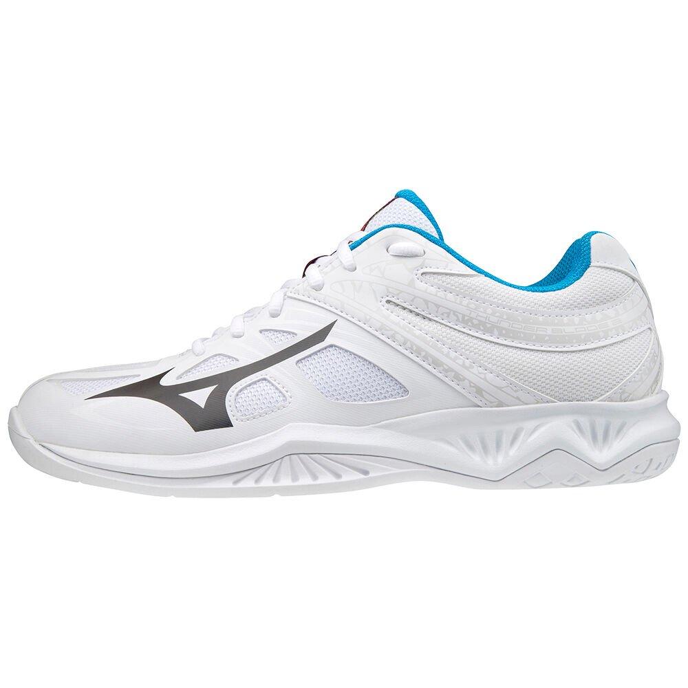 Mizuno Men's Volleyball Shoes Thunder Blade 2 White/Black/Blue - XGVJWUE-72